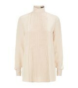 Donna | Alexander McQueen Pleated Silk Crepe Blouse