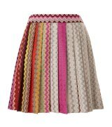 Donna | Missoni Multi-Coloured Wave Pleat Mini Skirt