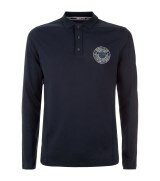 Uomo | Armani Jeans Leather Eagle Logo Long Sleeve Polo Shirt