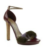 Donna Scarpe | Alexander McQueen Jungle Fur Trim Sandal